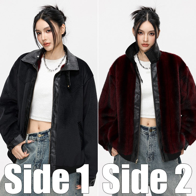 Talia Reversible Faux Leather Jacket