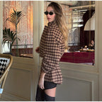 Georgia Plaid Zip Jacket & High-Waist Shorts Set