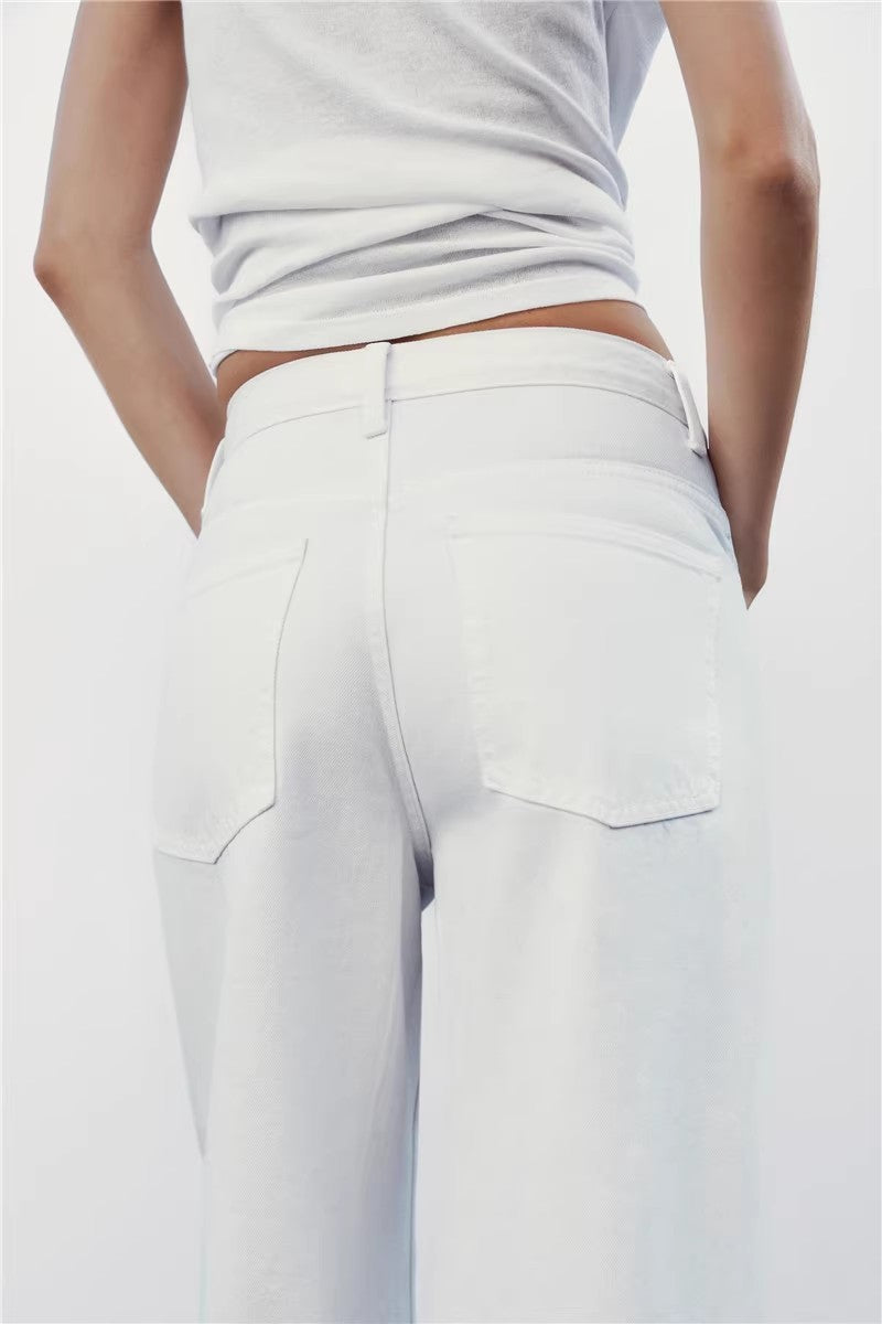 Ivy High-Waisted Double-Button Jeans