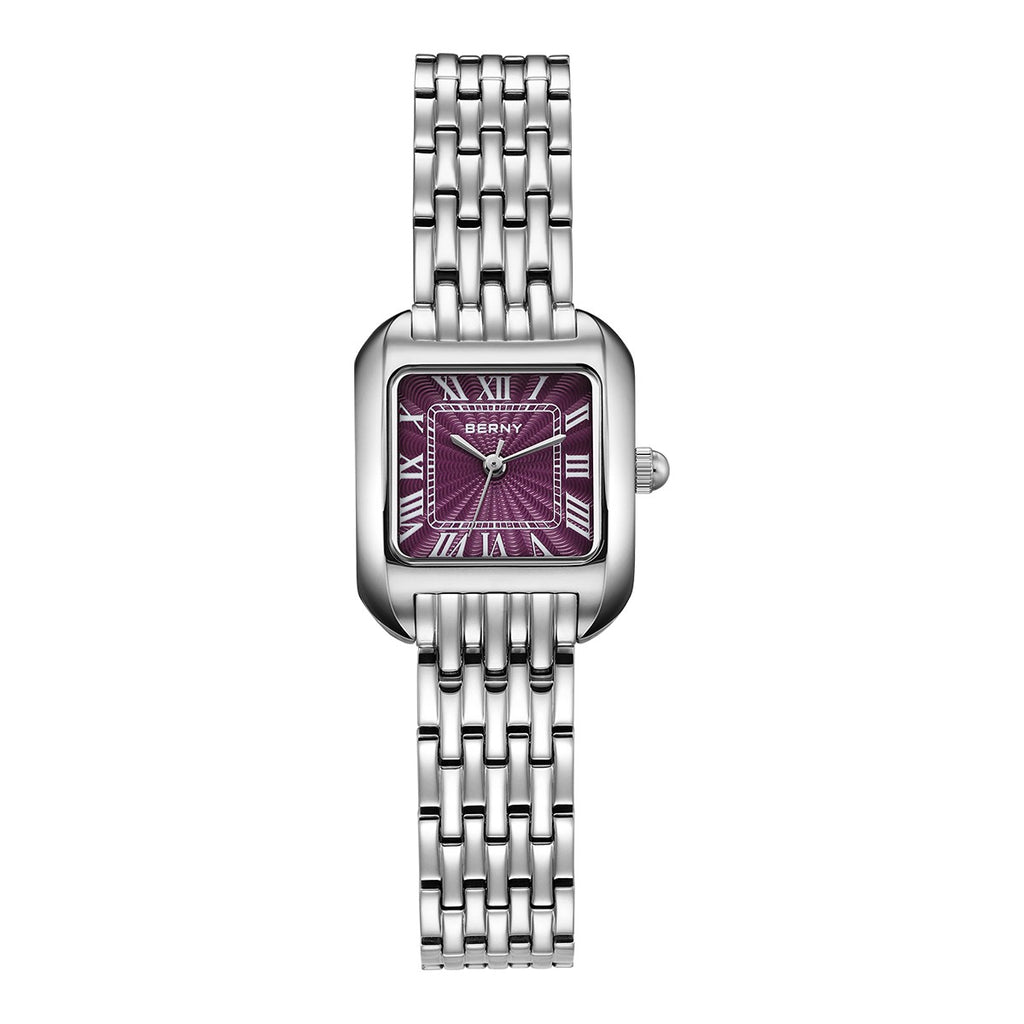 BERNY Square Stainless Steel Quartz Watch