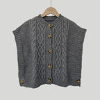 Rosalie Cable-Knit Button Vest