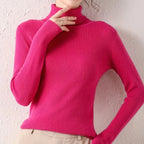 Suéter Feminino Heliar de Gola Alta para Outono, Pulôveres de Tricô Macios, Jumpers de Cashmere, Suéteres Básicos Macios para Mulheres, Outono Inverno 2026