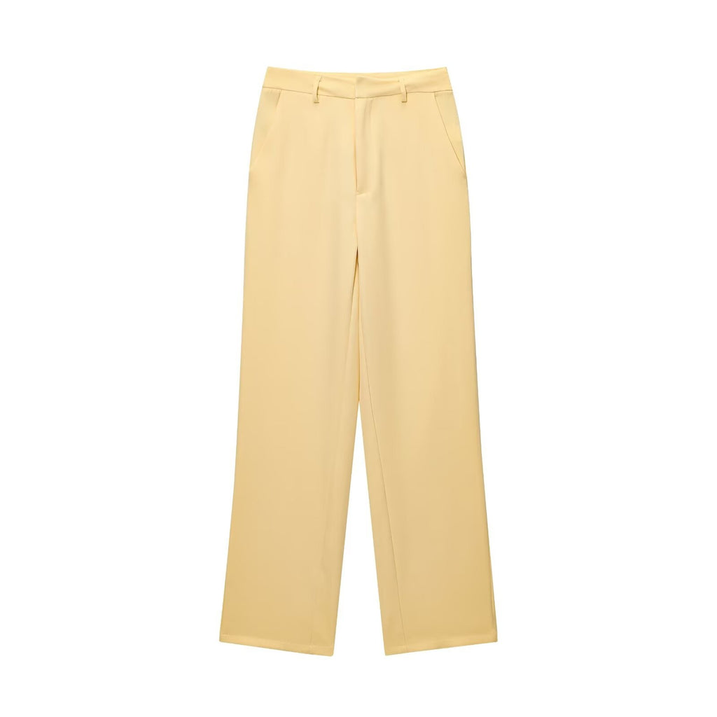 Noelle Zip-Front Wide-Leg Set