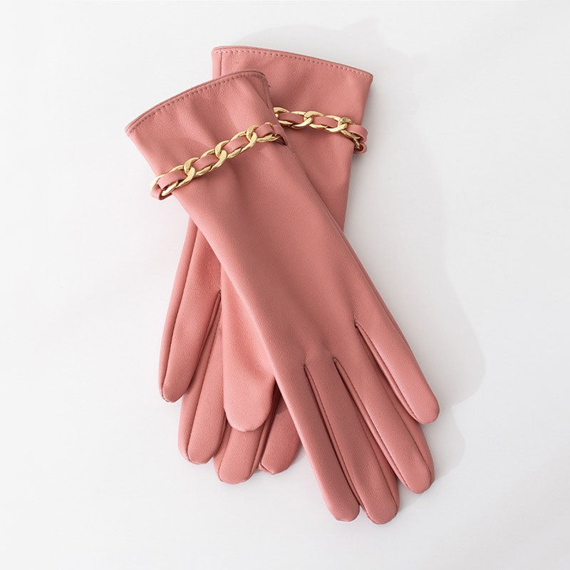 Camille Chain-Detail Touchscreen Gloves