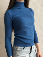 Suéter Feminino Heliar de Gola Alta para Outono, Pulôveres de Tricô Macios, Jumpers de Cashmere, Suéteres Básicos Macios para Mulheres, Outono Inverno 2026