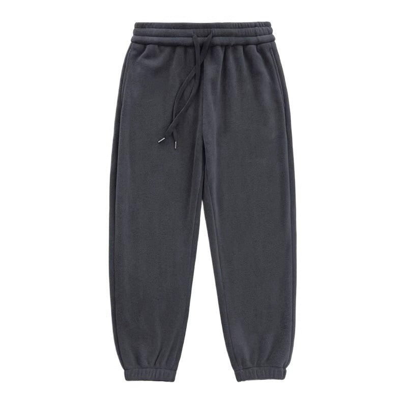 Calças Esportivas Femininas de Fleece Dupla Face Engrossadas para Inverno, Uso Externo, Quentes, Forradas com Orlon, Estilo C...