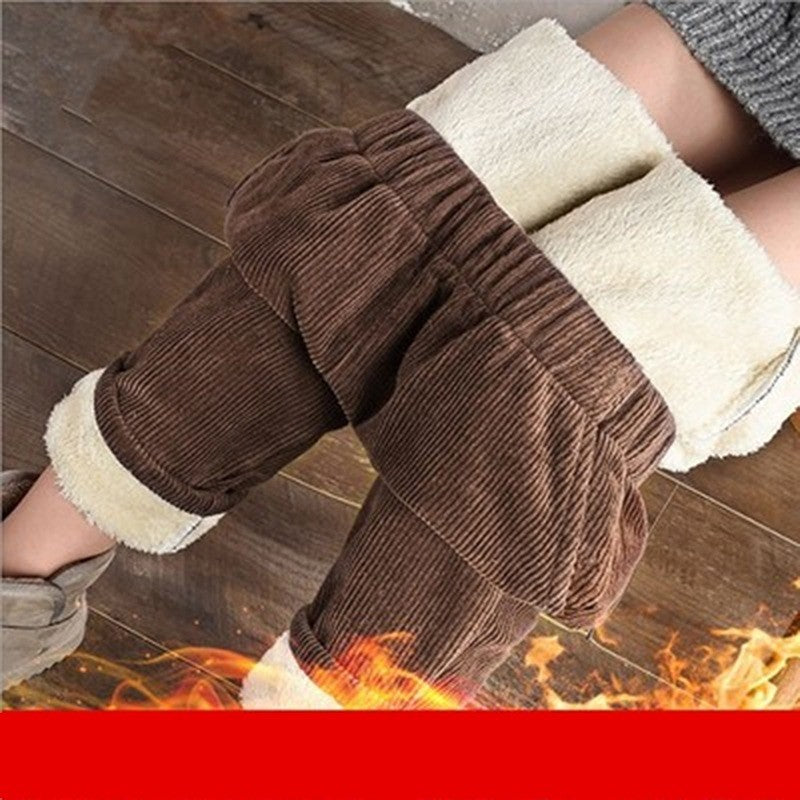 Calças casuais grossas de pelúcia mulheres veludo calças quentes outono inverno leggings cintura alta harem calças femininas