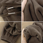 Calças Esportivas Femininas de Fleece Dupla Face Engrossadas para Inverno, Uso Externo, Quentes, Forradas com Orlon, Estilo C...