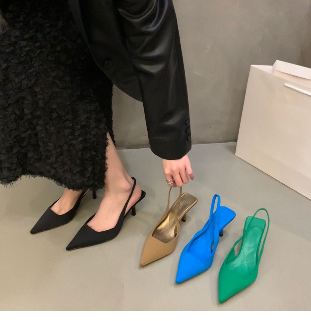 Valentina Pointed-Toe Stiletto Pumps