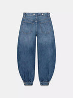 Josie Balloon-Leg Jeans with Bow Detail