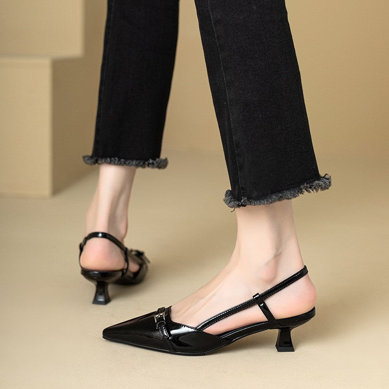 Colette Wine Patent Slingback Pumps