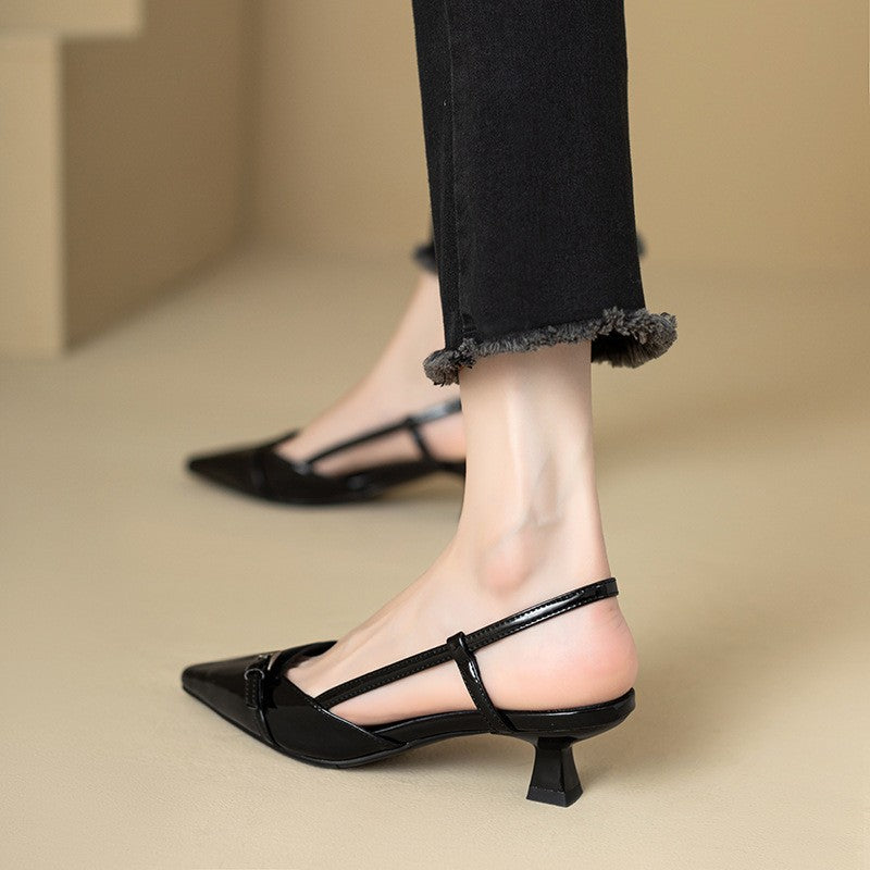 Colette Wine Patent Slingback Pumps