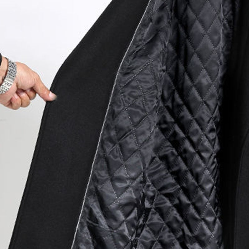 Odette Belted Navy Wool Trench Coat