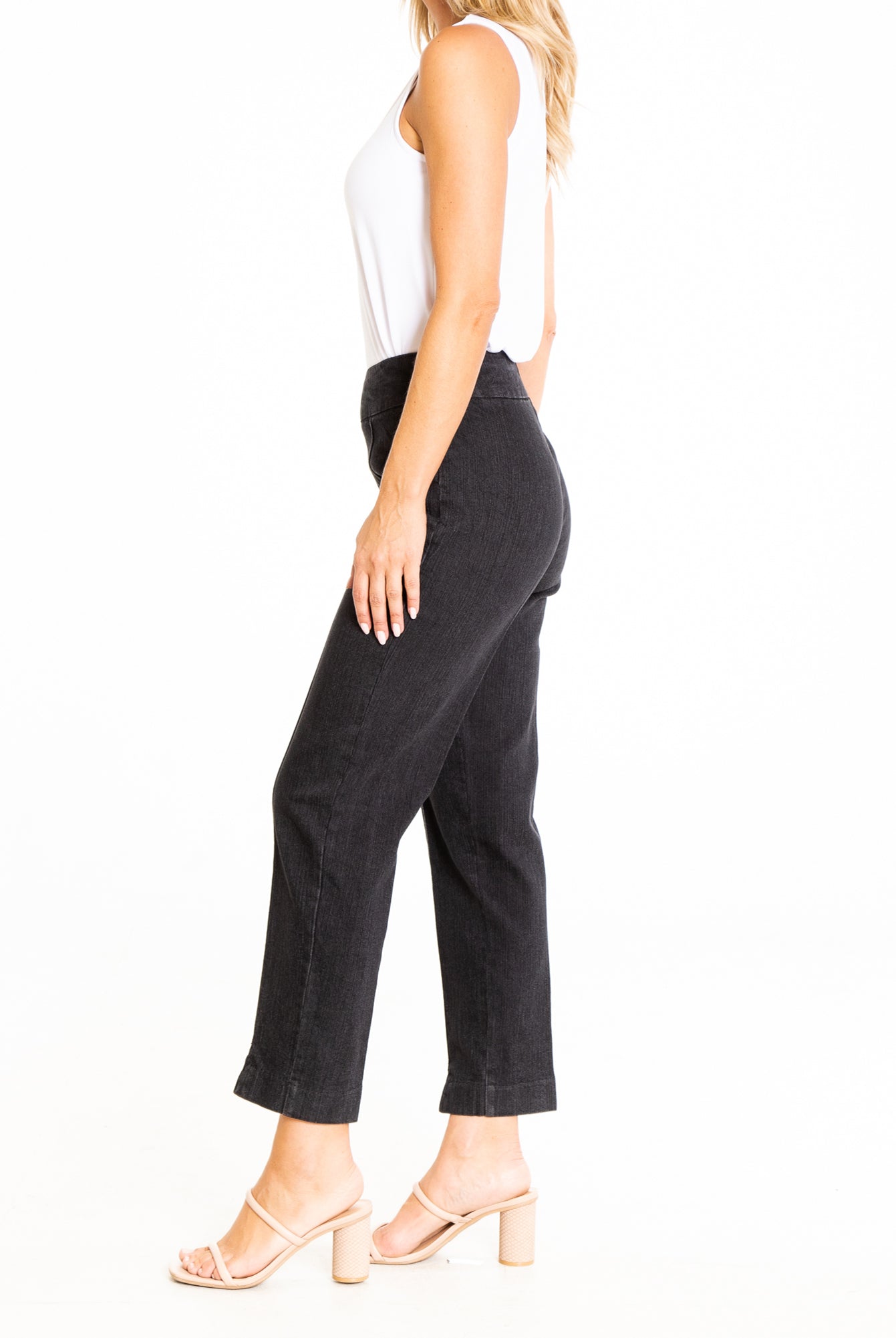 Thin Her Black Denim Ankle Jeans