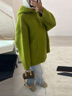 Aria Hooded Knit Pullover Sweater