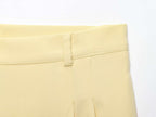 Odette Buttoned Vest & Straight-Leg Pants Set
