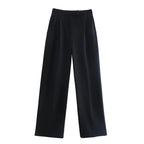 Maya High-Rise Wide-Leg Office Trousers