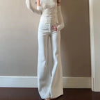 Bianca High-Rise White Flare Jeans