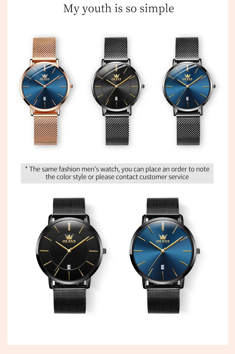 OLEVS Celeste Rose Gold Watch Gift Set