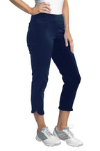 Dolphin Hem Crop Pants - Midnight Blue