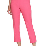 Plus Size Pull-On Crop Pant With Real Front & Back Pockets - Coral Pink