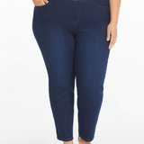 Plus Size Midnight Indigo Ankle Jeans with Pockets