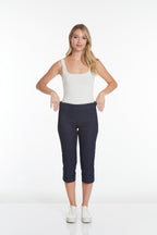 Pull On Denim Capri Jean With Pockets