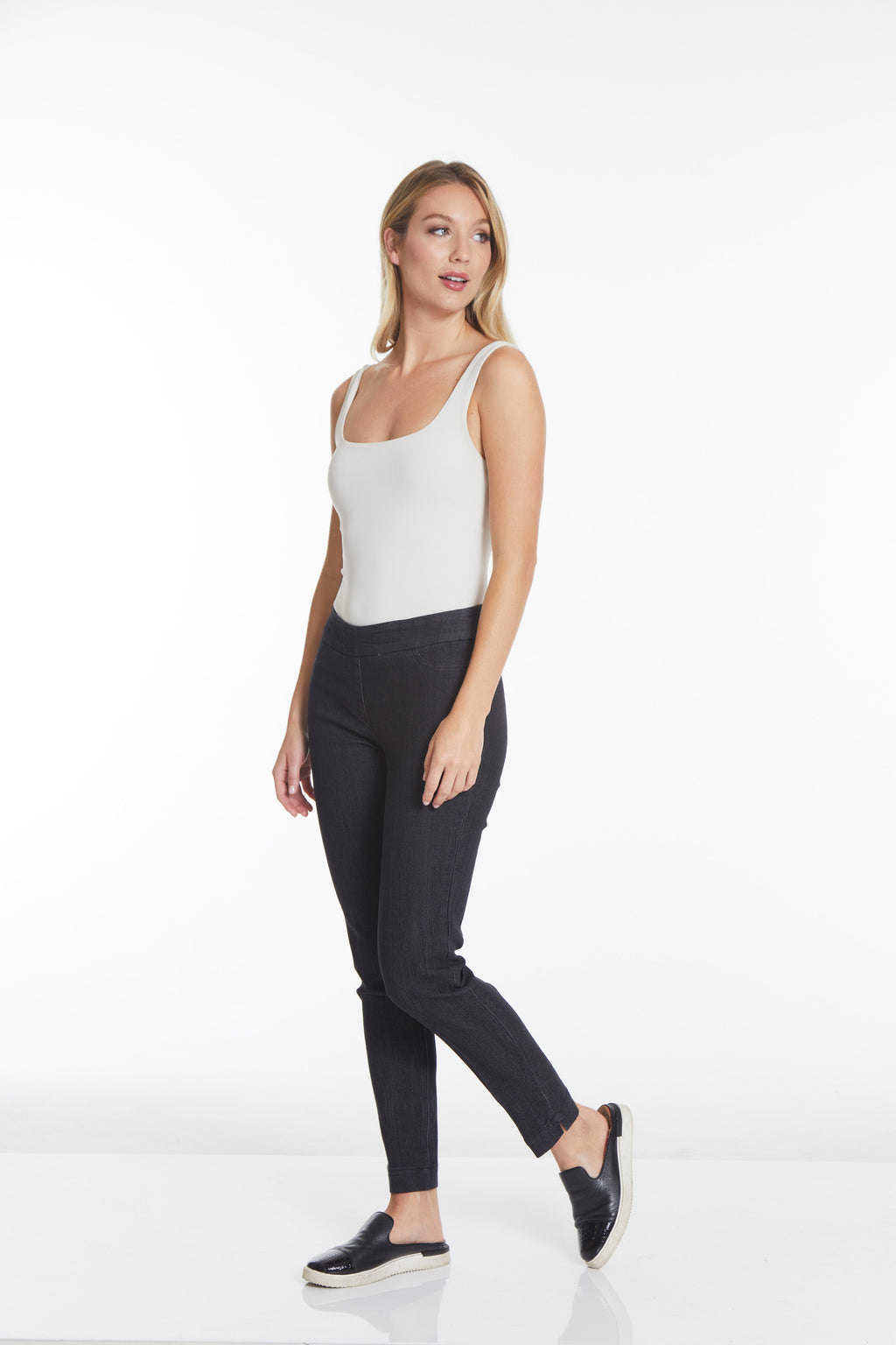 Pull-On Narrow Leg Jean - Black Denim