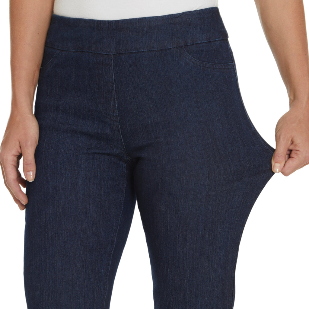 Pull-On Ankle Jeans with Back Pockets