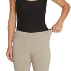 Pull-On Stone Color Ankle Pants