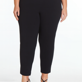 Plus Size Black Ankle Pants with Back Pockets