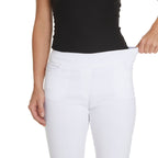 Plus Size White Pull On Walking Shorts with Pockets
