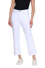 Denim Crop Pant with Appliqué Detail - Petite - White
