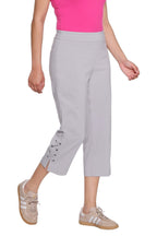 Pull-On Crop Pant with Double X-Strap Hem - Petite - Dove Grey