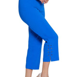 Pull-On Crop Pant with Double X-Strap Hem - Plus - Electric Blue