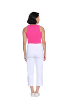 Pull-On Crop Pant with Double X-Strap Hem - Plus - White