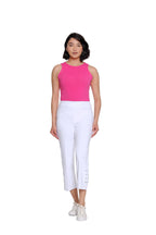 Pull-On Crop Pant with Double X-Strap Hem - Plus - White