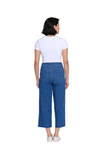 Stretch Denim Crop Pant with Double Belt Loops - Plus - Medium Indigo