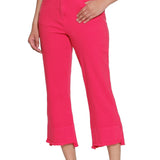 Garment-Dyed Stretch Denim Crop Pant - Plus - Fiery Red
