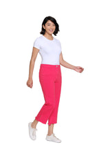 Garment-Dyed Stretch Denim Crop Pant - Plus - Fiery Red
