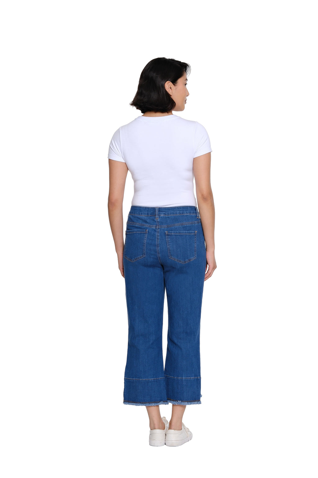 Garment-Dyed Stretch Denim Crop Pant - Plus - Medium Indigo