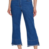 Garment-Dyed Stretch Denim Crop Pant - Petite - Medium Indigo