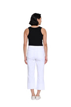 Garment-Dyed Stretch Denim Crop Pant - Petite - White