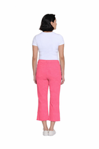 Garment-Dyed Stretch Denim Crop Pant - Coral Pink