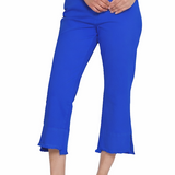 Garment-Dyed Stretch Denim Crop Pant - Electric Blue