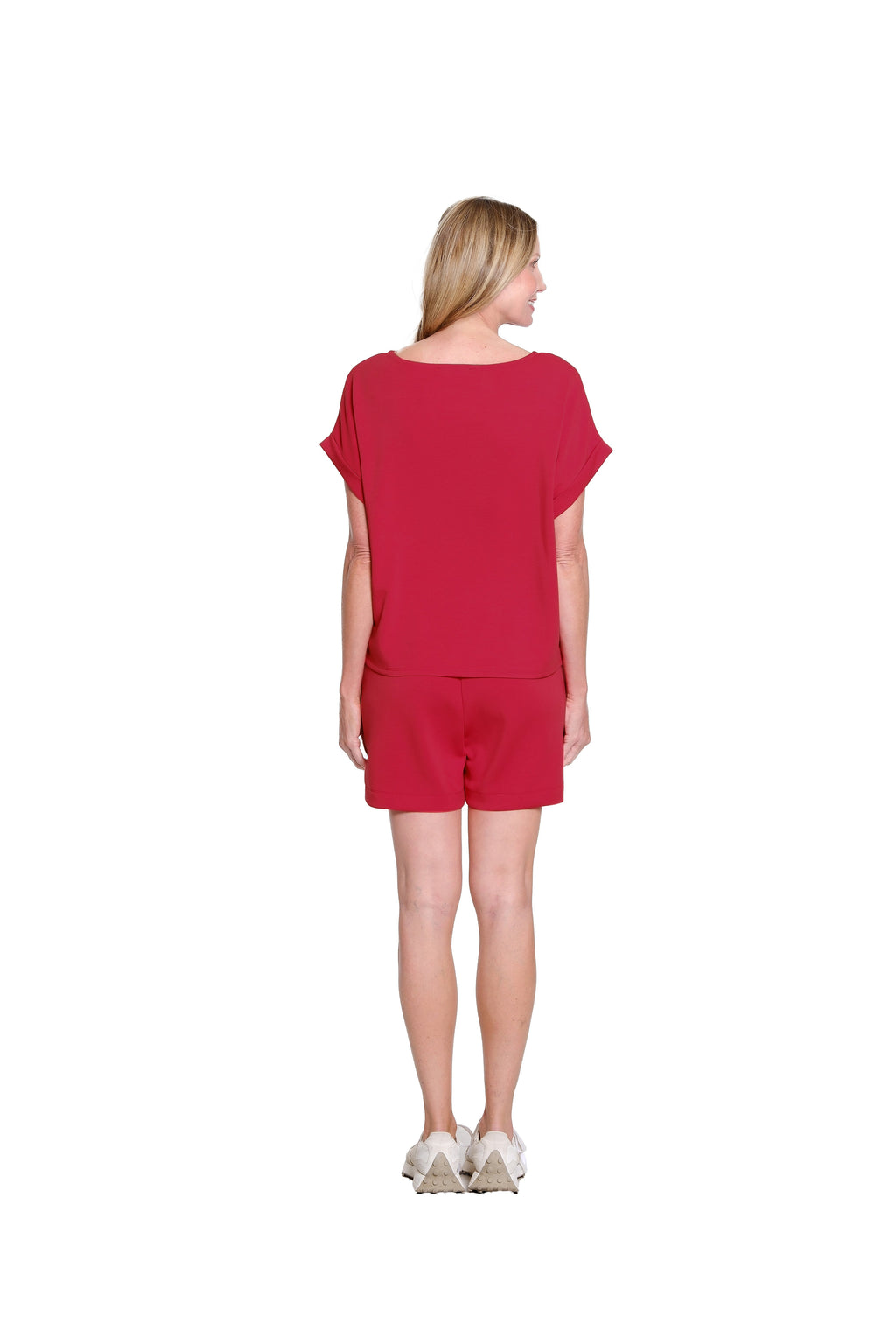 Drawstring Knit Short - Fiery Red