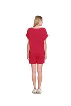 Drawstring Knit Short - Fiery Red