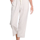 Stripe Pull-On Crop Pant - Plus - Flax
