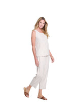 Stripe Pull-On Crop Pant - Plus - Flax