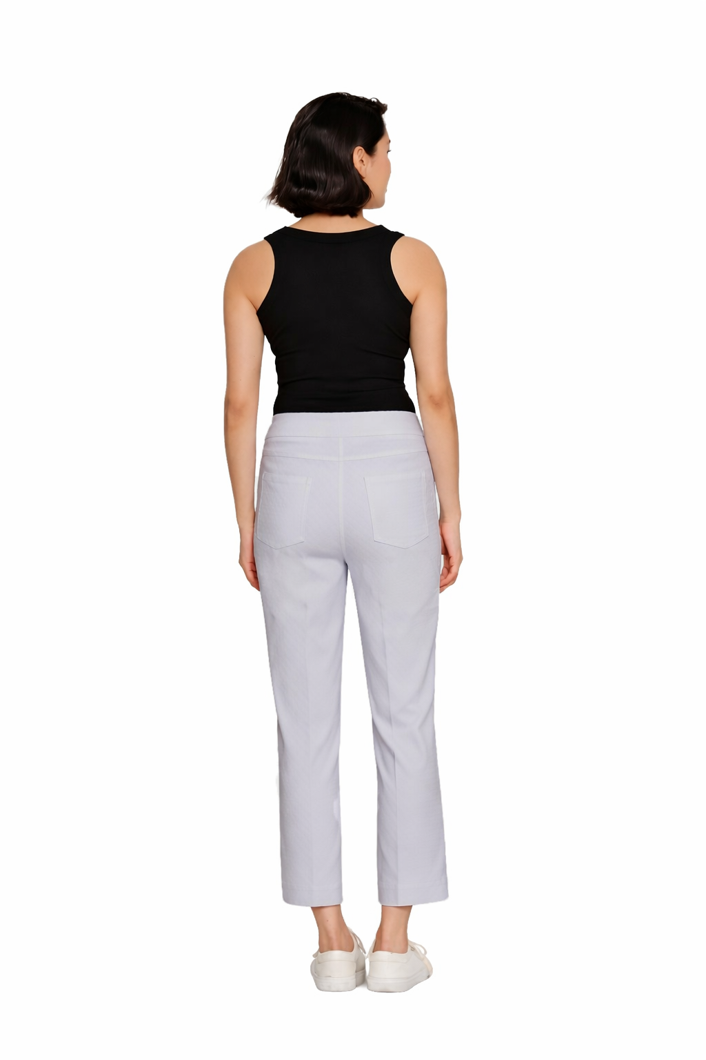 Jacquard Woven Crop Pant - Ice Grey